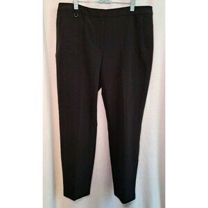 Adrianna Papell Bi Stretch Kate Fit Pants Black Tapered Leg $89 Size 14 NWT